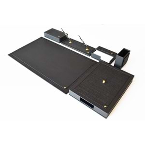 Tabac Sümen Takımı Deri Ve Hasır Mat Siyah 740-11