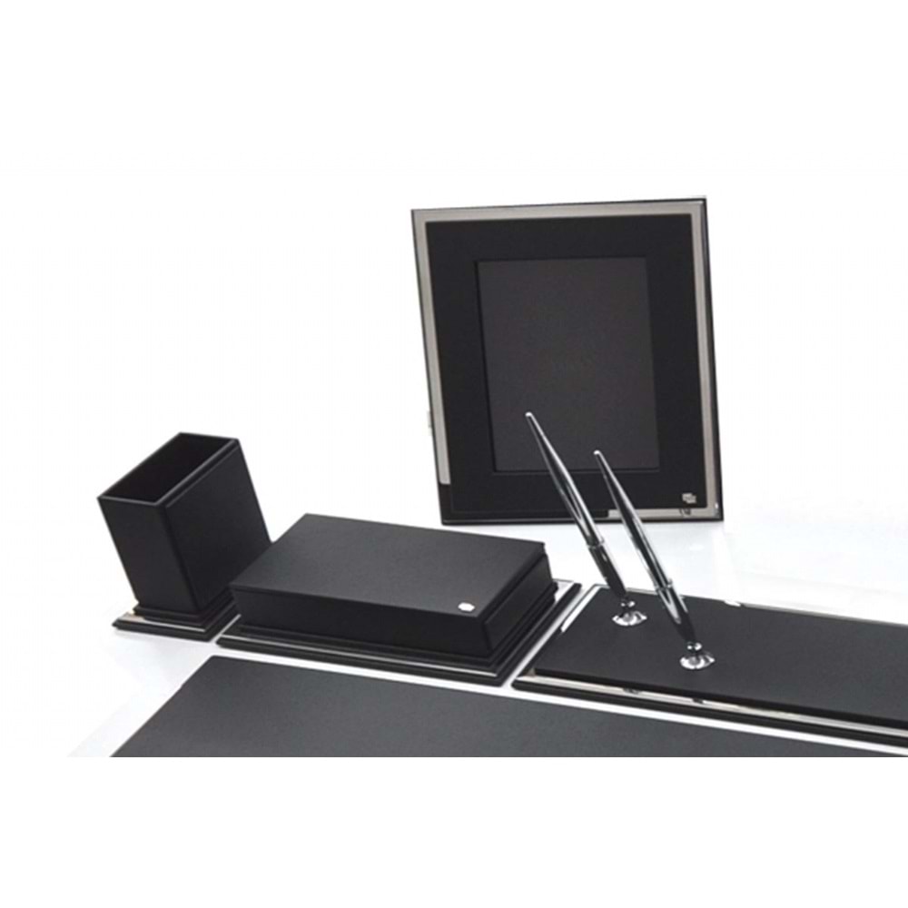 Tabac Sümen Takımı Krom Ve Deri Mat Siyah 865-11