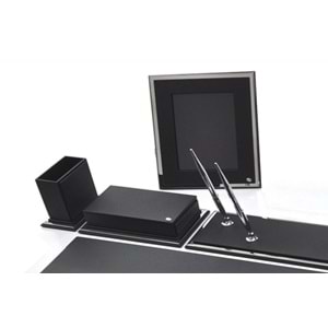 Tabac Sümen Takımı Krom Ve Deri Mat Siyah 865-11