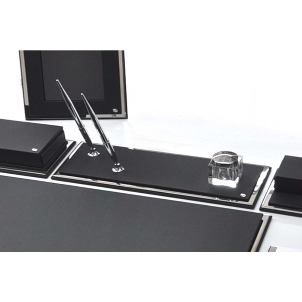 Tabac Sümen Takımı Krom Ve Deri Mat Siyah 865-11