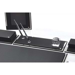 Tabac Sümen Takımı Krom Ve Deri Mat Siyah 865-11