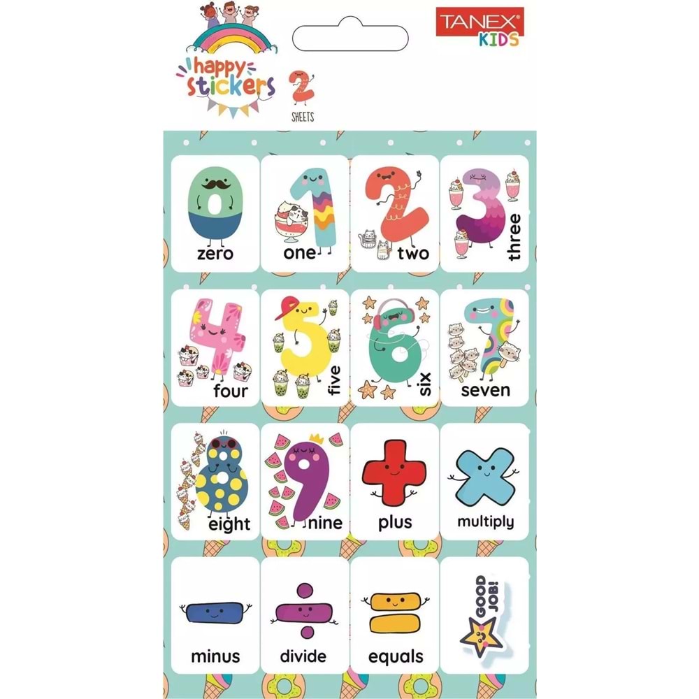 Tanex İlkokul Rakam Etiketi-1 2 Ad. Mtc-109