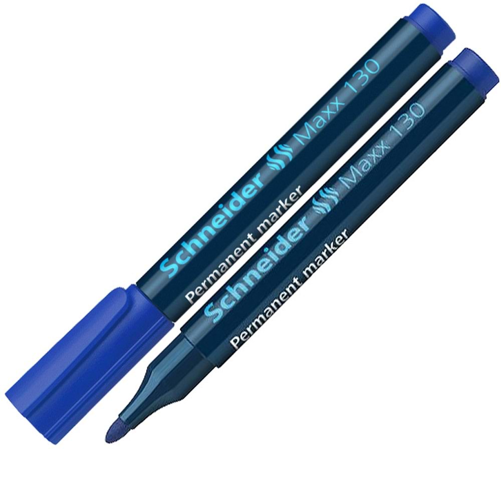 Schneider Markör Permanent 1-3 MM Mavi Yuvarlak Uçlu 130 (1 Adet)
