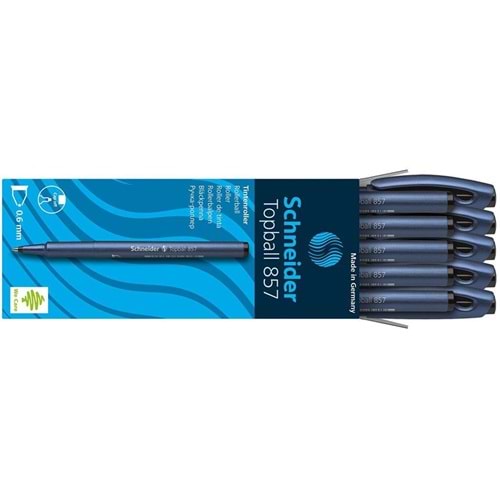 Schneider Roller Kalem Topball Bilye Uç 0.6 MM Siyah 857 (1 Adet)