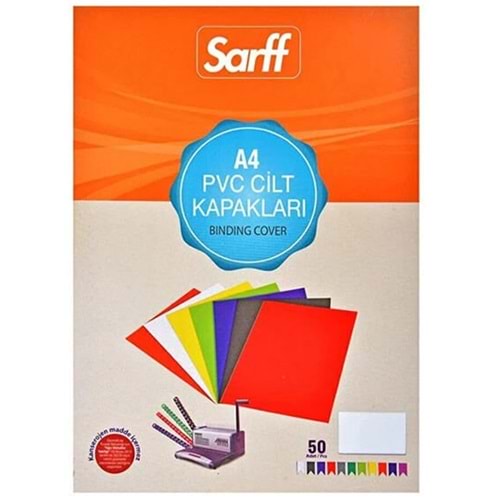 Sarff Cilt Kapağı Plastik Opak A4 450 MIC Beyaz 15201106 (1 Adet)
