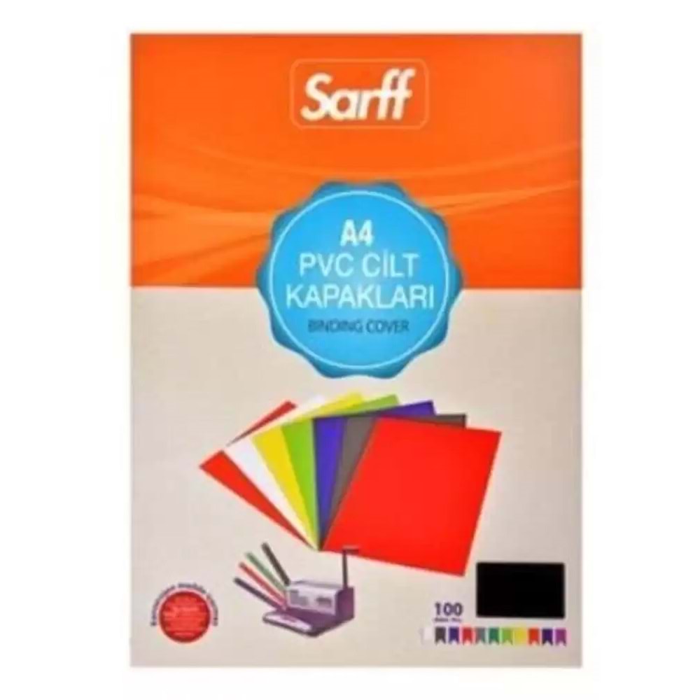 Sarff Cilt Kapağı Plastik Opak A4 160 MIC Siyah 15201013 (1 Adet)