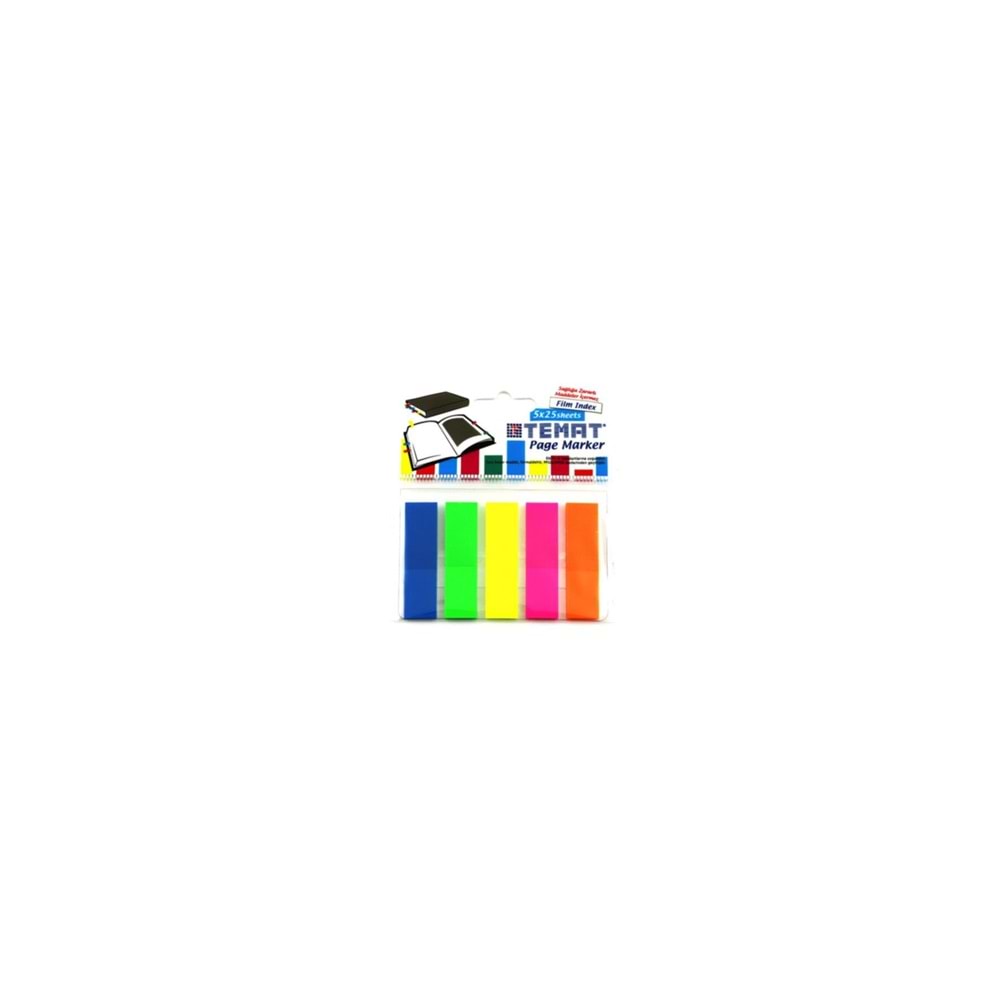 Temat İndex İşaret Bant Film 12x45 5 Lİ 10861 (1 Adet)