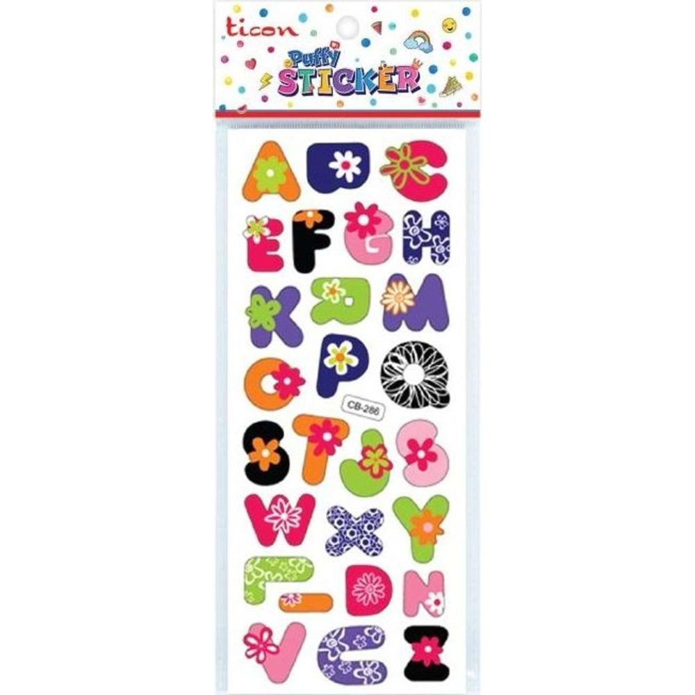 Ticon Puffy Sticker Harf Tps-005/1 (1 Adet)