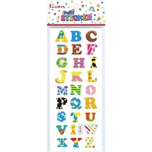 Ticon Puffy Sticker Harf Tps-005/2 (1 Adet)