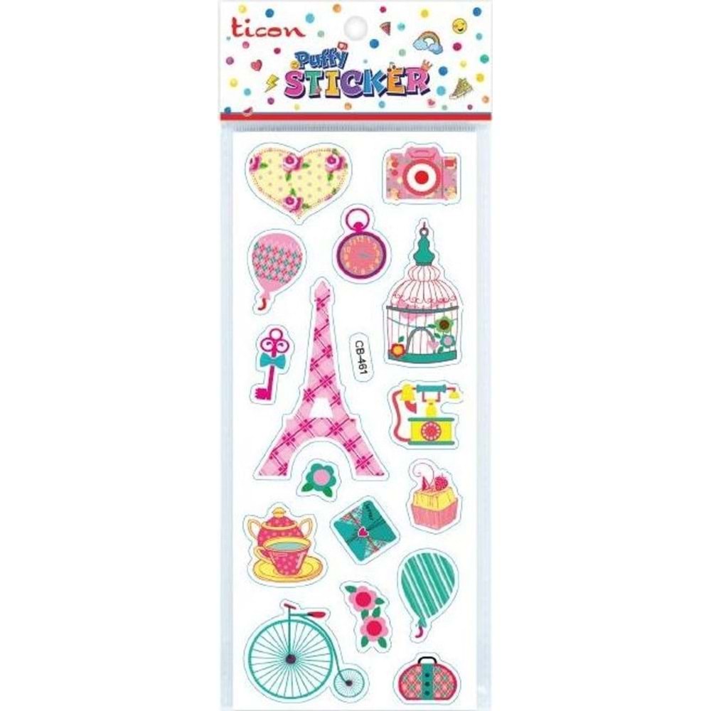Ticon Puffy Sticker Paris Tps-009/1 (1 Adet)