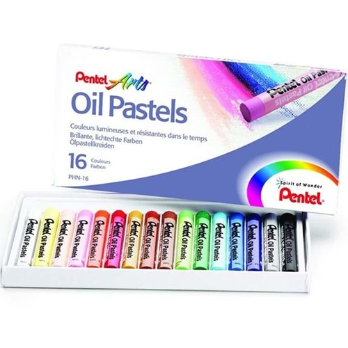 Pentel Yağlı Pastel 16 Renk PHN16