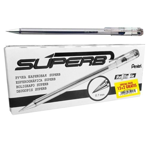 Pentel Roller Kalem Yağ Bazlı 0.7 MM Siyah (1 Adet)