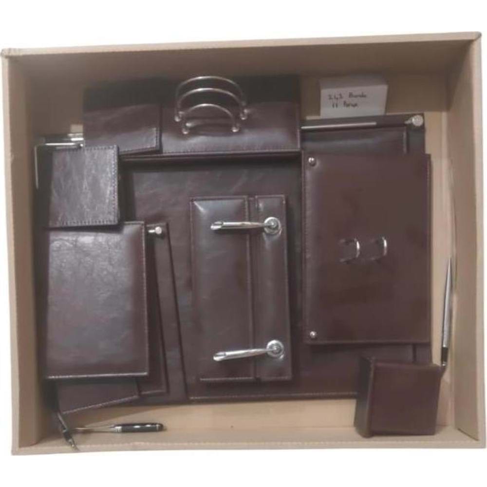 Logon Aras 8 Parça Suni Deri Bordo W965