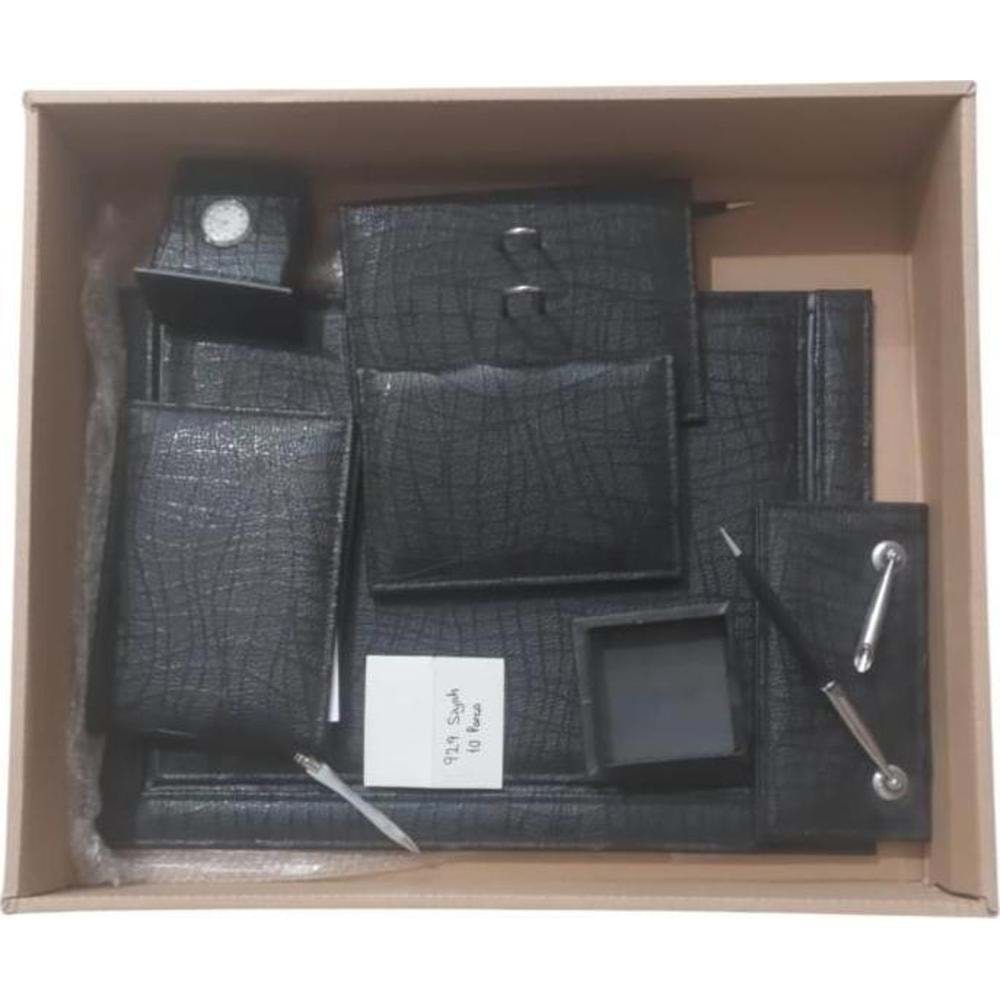 Logon Manavgat 8 Parça Suni Deri Siyah W966