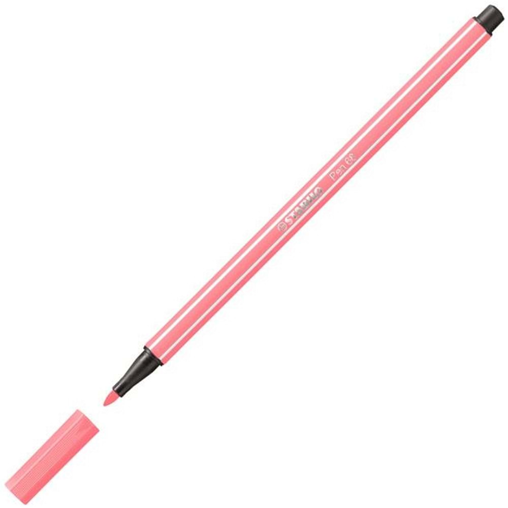 Stabilo Keçe Uçlu Boya Kalemi 1 MM Fosforlu Kırmızı 68/040 (1 Adet)