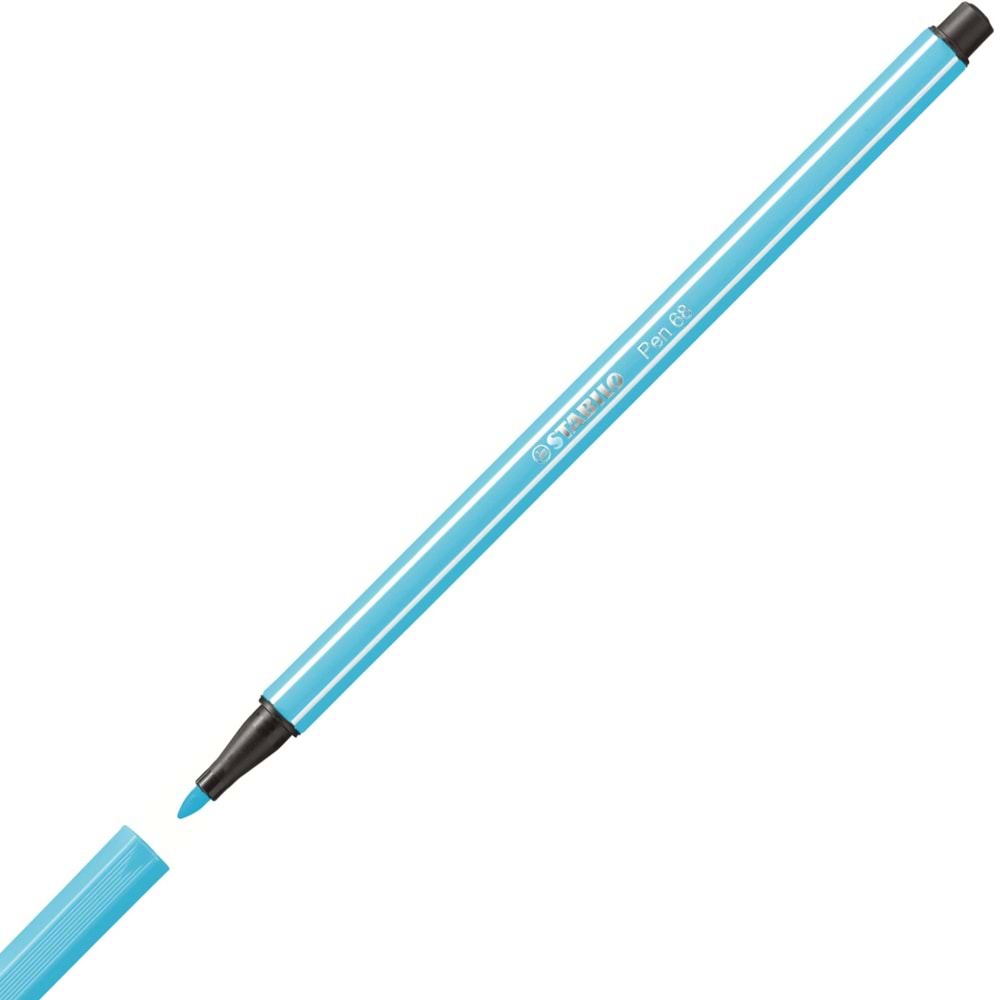 Stabilo Keçe Uçlu Boya Kalemi 1 MM Fosforlu Mavi 68/031 (1 Adet)