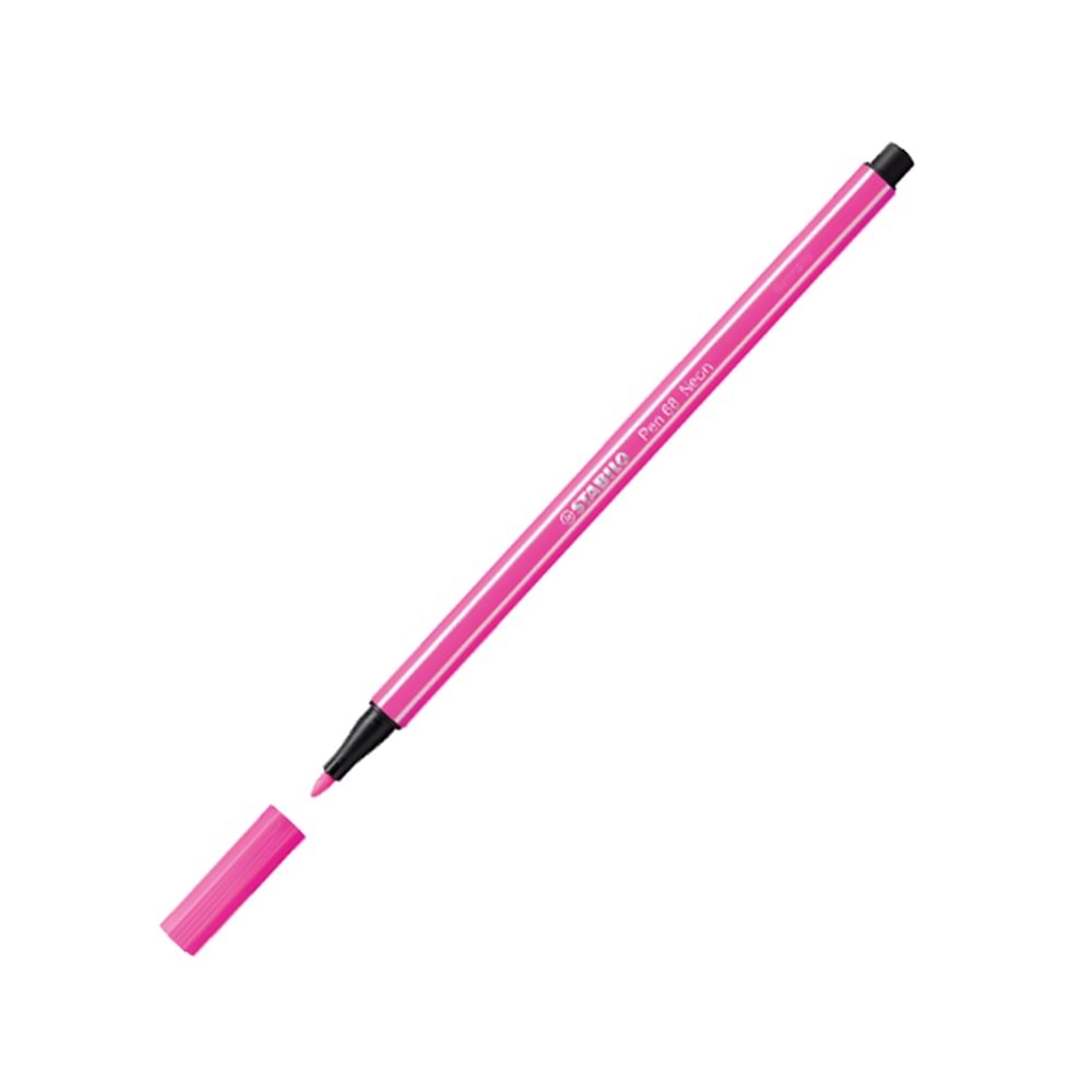 Stabilo Keçe Uçlu Boya Kalemi 1 MM Fosforlu Pembe 68/056 (1 Adet)