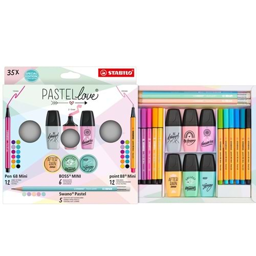 Stabilo Fosforlu Kalem Pastellove Mini Set 35 Li EO77/5-9