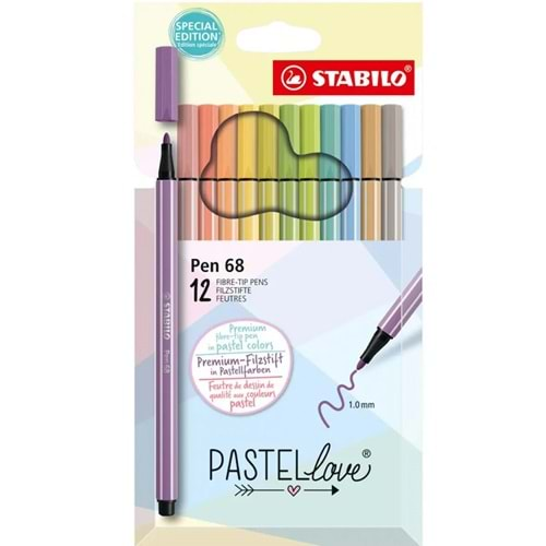 Stabilo Pen 68 Pastellove 12 Li