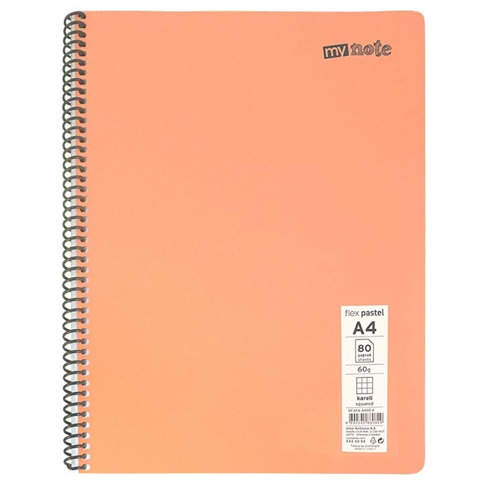 Mynote Defter Flex Pastel A4 120 YP Çizgili (1 Adet)