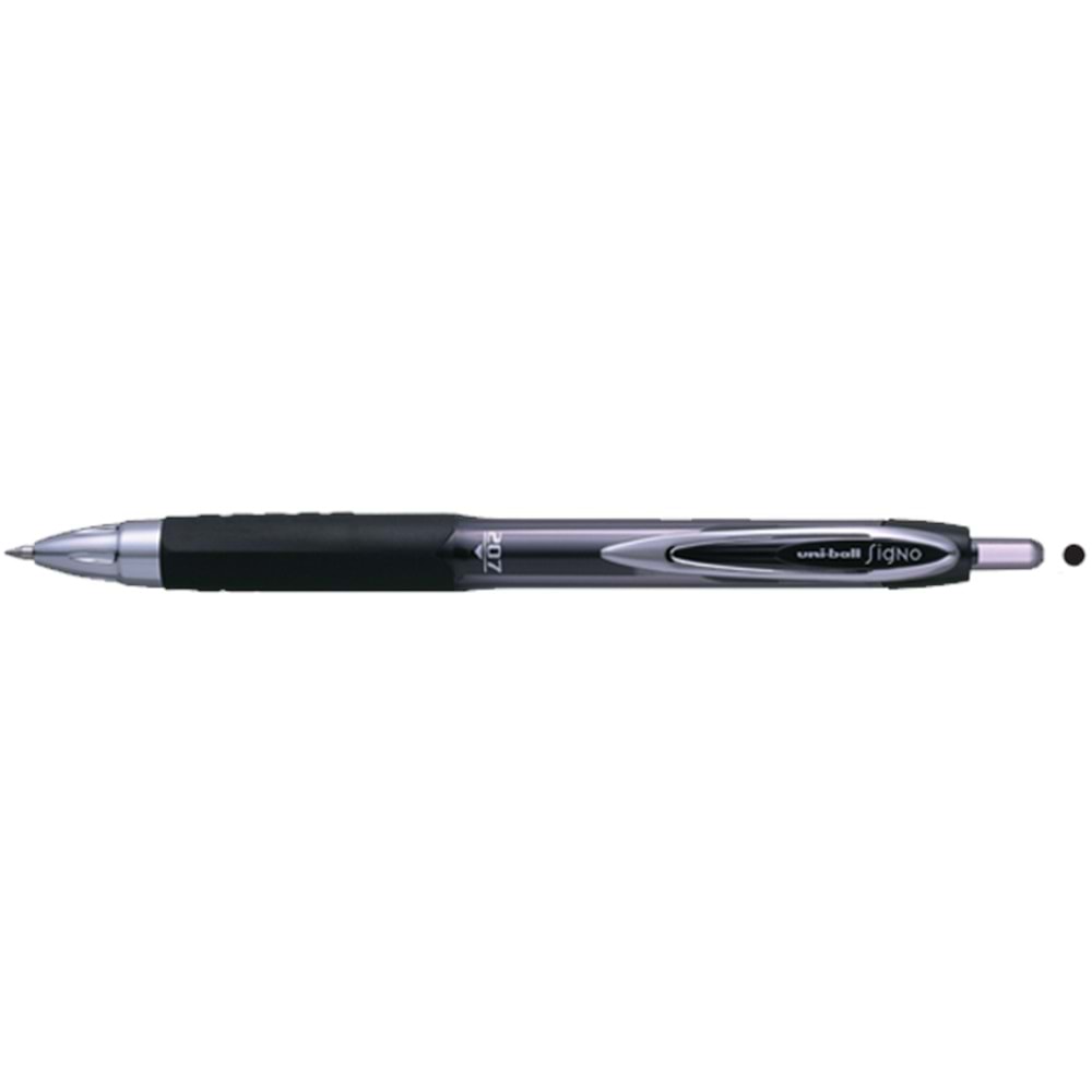 Uni-Ball Roller Kalem Signo 207 Jel Bilye Uç Mekanik 0.7 MM Siyah UMN-207 (1 Adet)