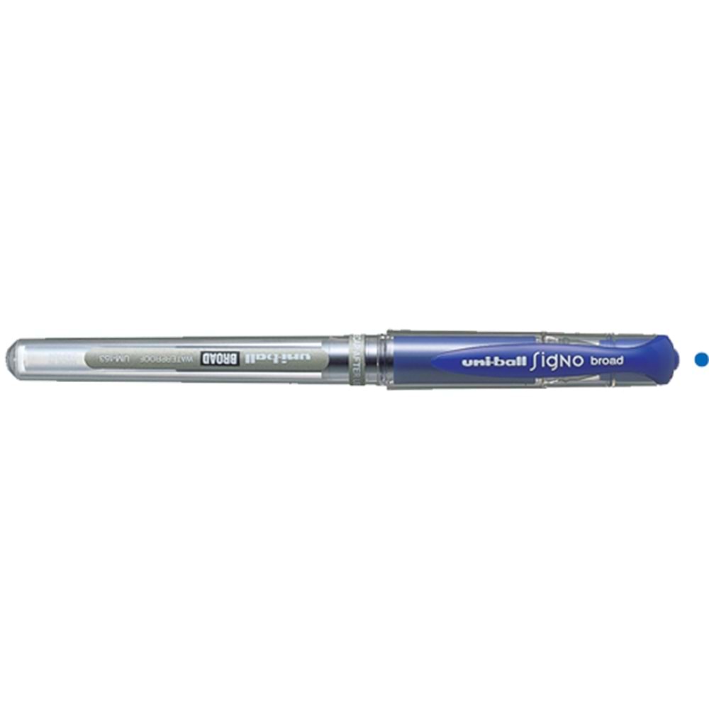 Uni-Ball Roller Kalem Signo Broad Jel Bilye Uç İmza Kalemi 1.0 MM Mavi UM-153 (1 Adet)