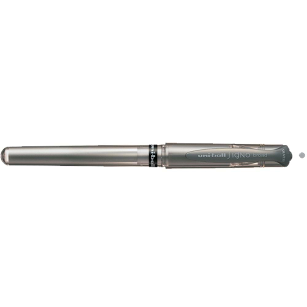 Uni-Ball Roller Kalem Signo Broad Jel Bilye Uç Davetiye 1.0 MM Gümüş UM-153 (1 Adet)