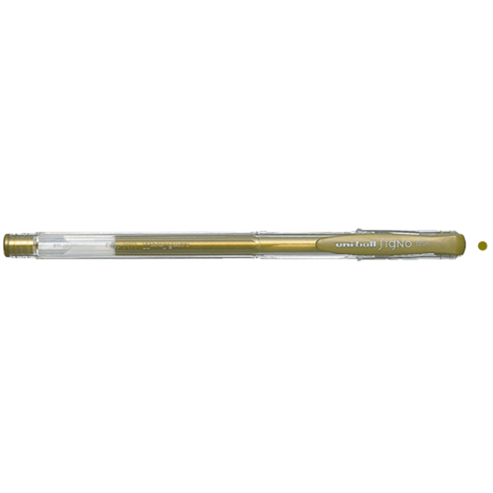 Uni-Ball Roller Kalem Signo Fine Jel Bilye Uç 0.8 MM Altın UM-100 (1 Adet)