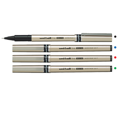 Uni-Ball Roller Kalem Deluxe Bilye Uç 0.7 MM Kırmızı UB-177 (1 Adet)