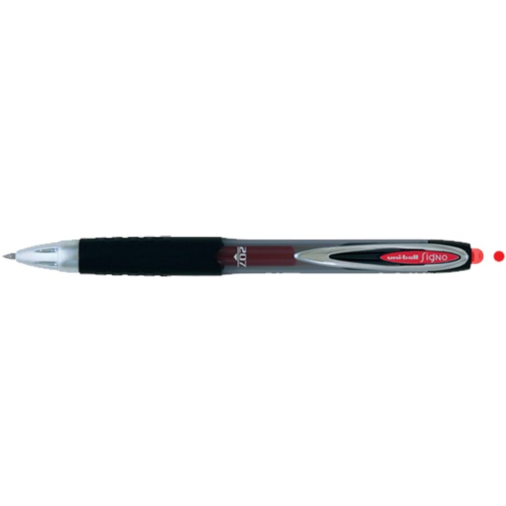 Uni-Ball Roller Kalem Signo 207 Jel Bilye Uç Mekanik 0.7 MM Kırmızı UMN-207 (1 Adet)