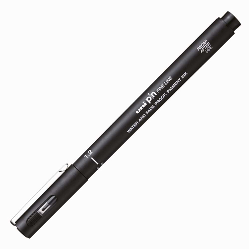Uni-Ball Çizim Kalemi Akrilik Uçlu Fine Line Pin 1.2 MM Siyah PIN 12-200(S) (1 Adet)