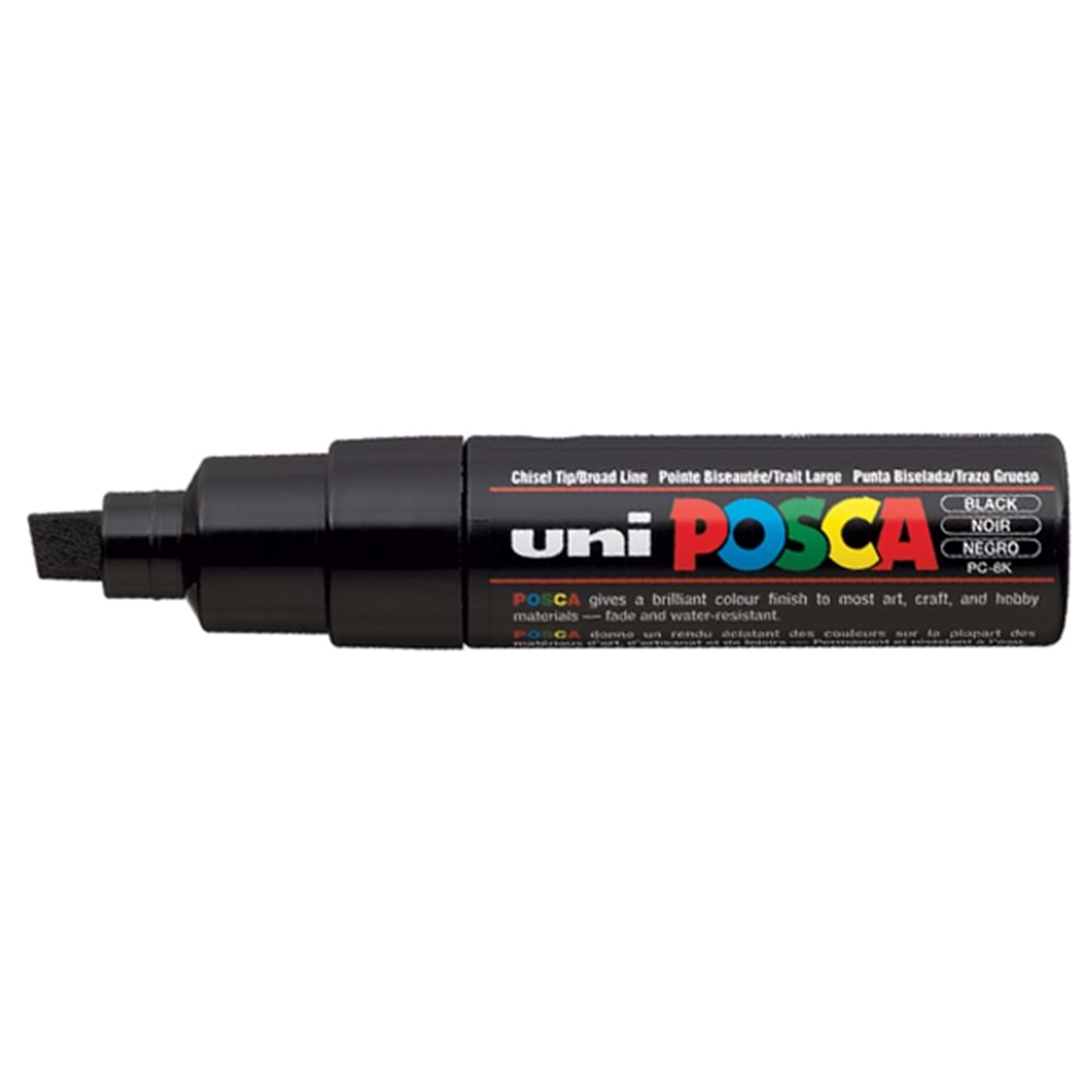 Uni-Ball Markör Boyama Posca Su Bazlı Poster 8.0 MM Siyah PC-8K (1 Adet)