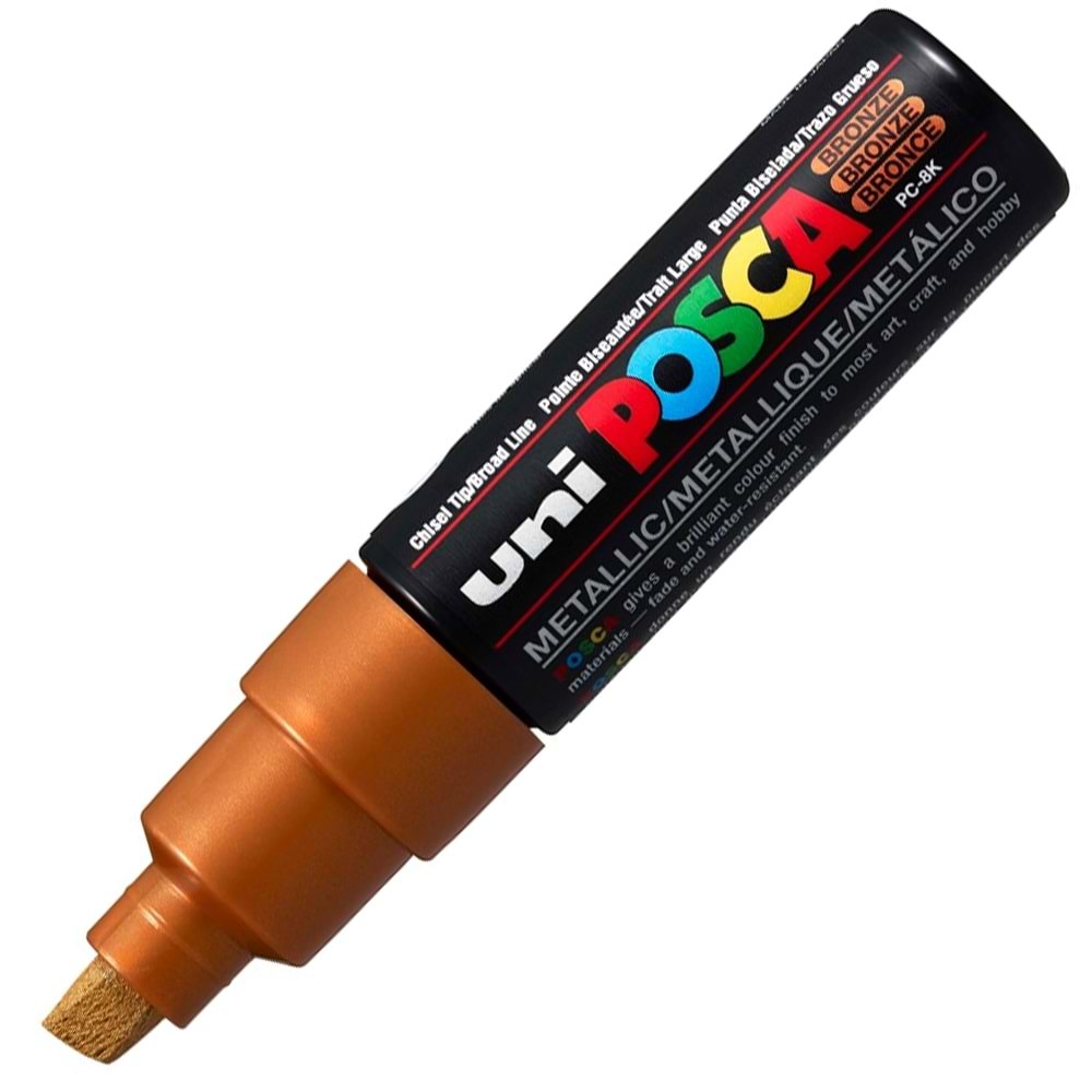 Uni-Ball Posca 8.0 Su Bazlı Poster Markörü Bronz PC-8K (1 Adet)