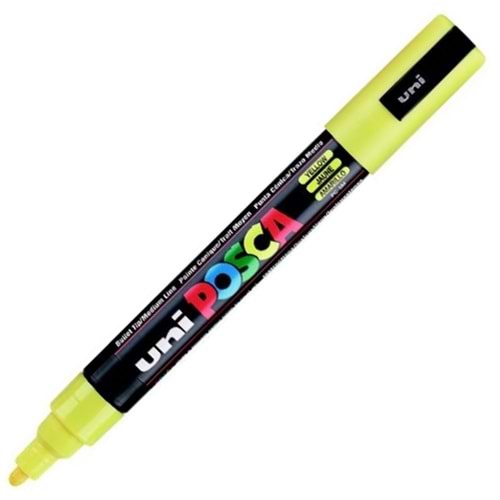 Uni-Ball Posca 1.8-2.5 Su Bazlı Poster Markörü Sarı (1 Adet)