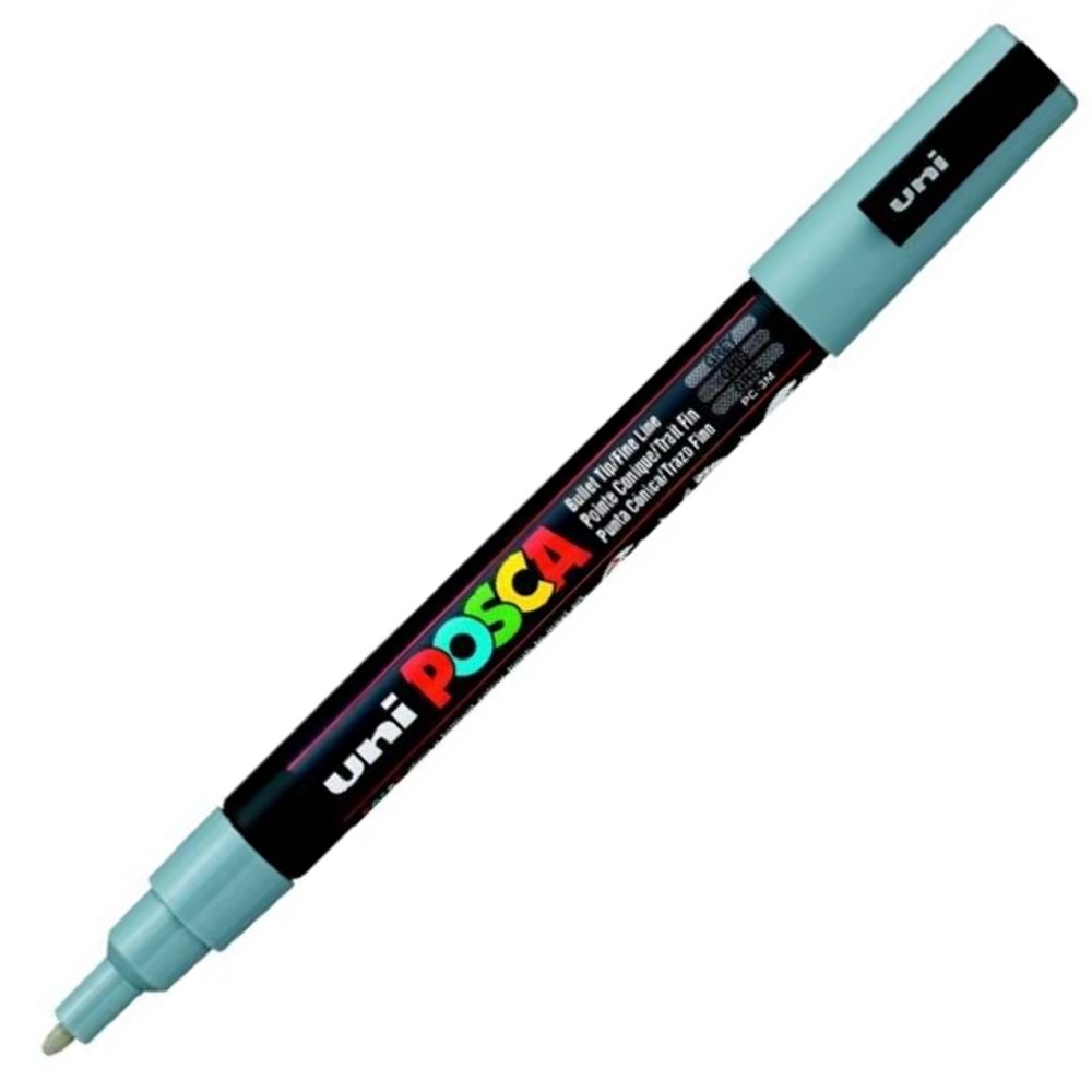 Uni-Ball Posca 0.9-1.3 Su Bazlı Poster Markörü Gri Pc-3M (1 Adet)