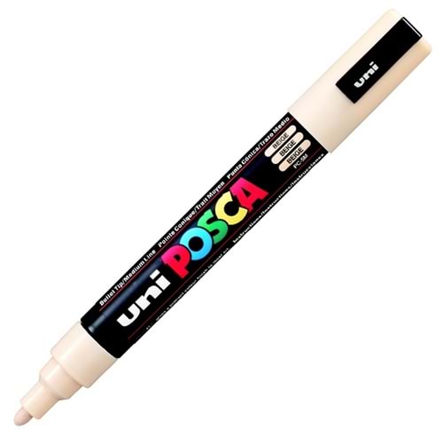 Uni-Ball Posca 1.8-2.5 Su Bazlı Poster Markörü Bej Pc-5M (1 Adet)