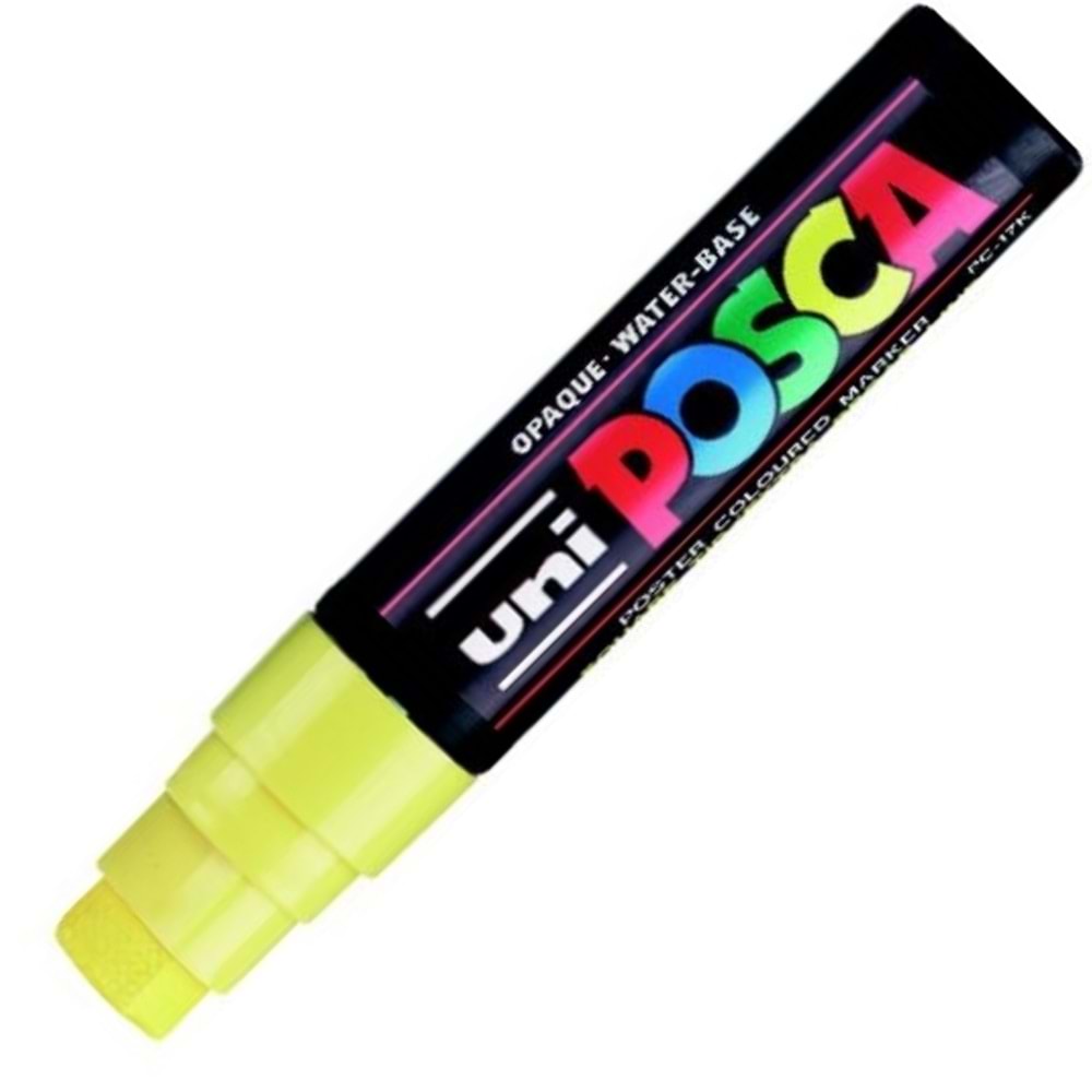 Uni-Ball Posca 15.0 Su Bazlı Poster Markörü Sarı Pc-17K (1 Adet)