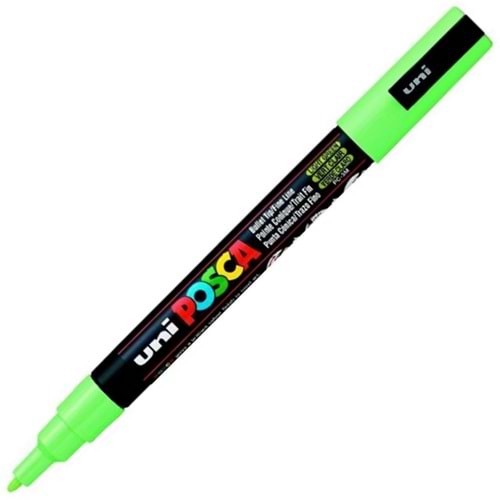 Uni-Ball Posca 0.9-1.3 Su Bazlı Poster Markörü A.Yeşil Pc-3M (1 Adet)