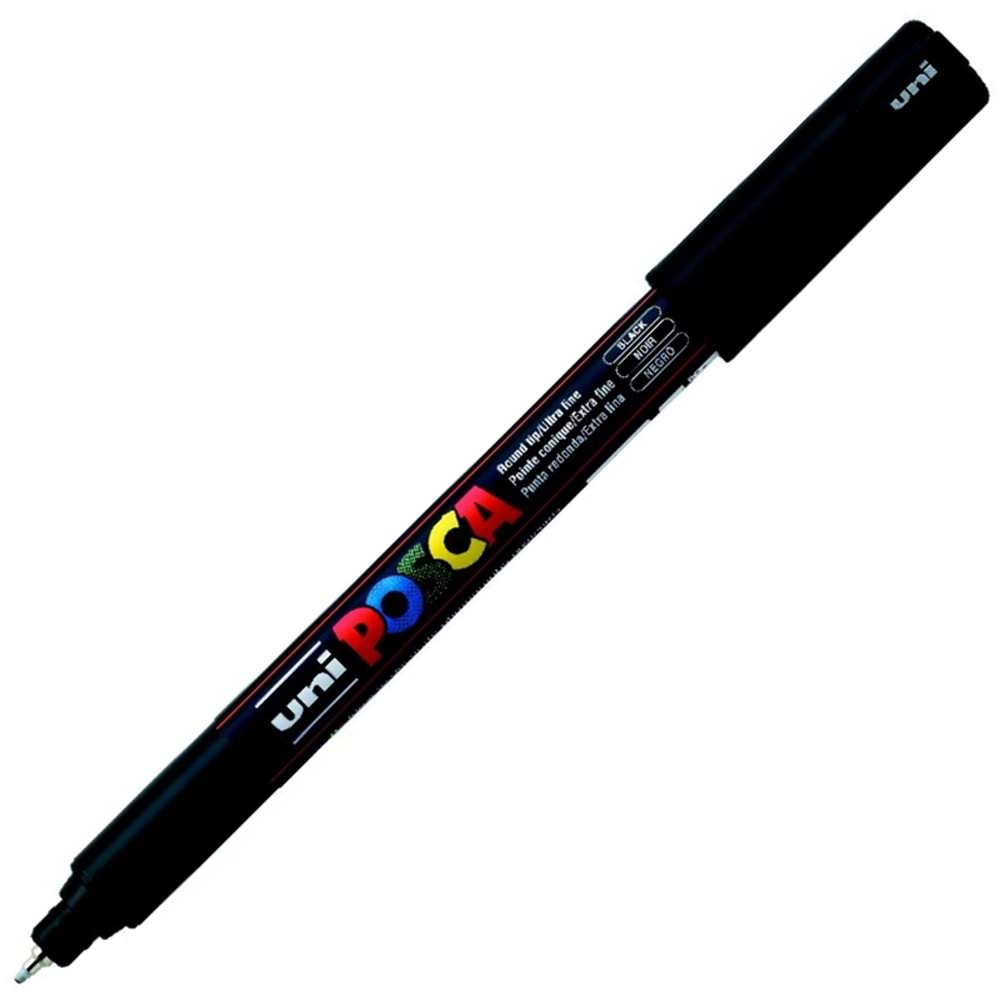 Uni-Ball Markör Posca 0.7 MM Su Bazlı Poster Siyah PC-1MR (1 Adet)