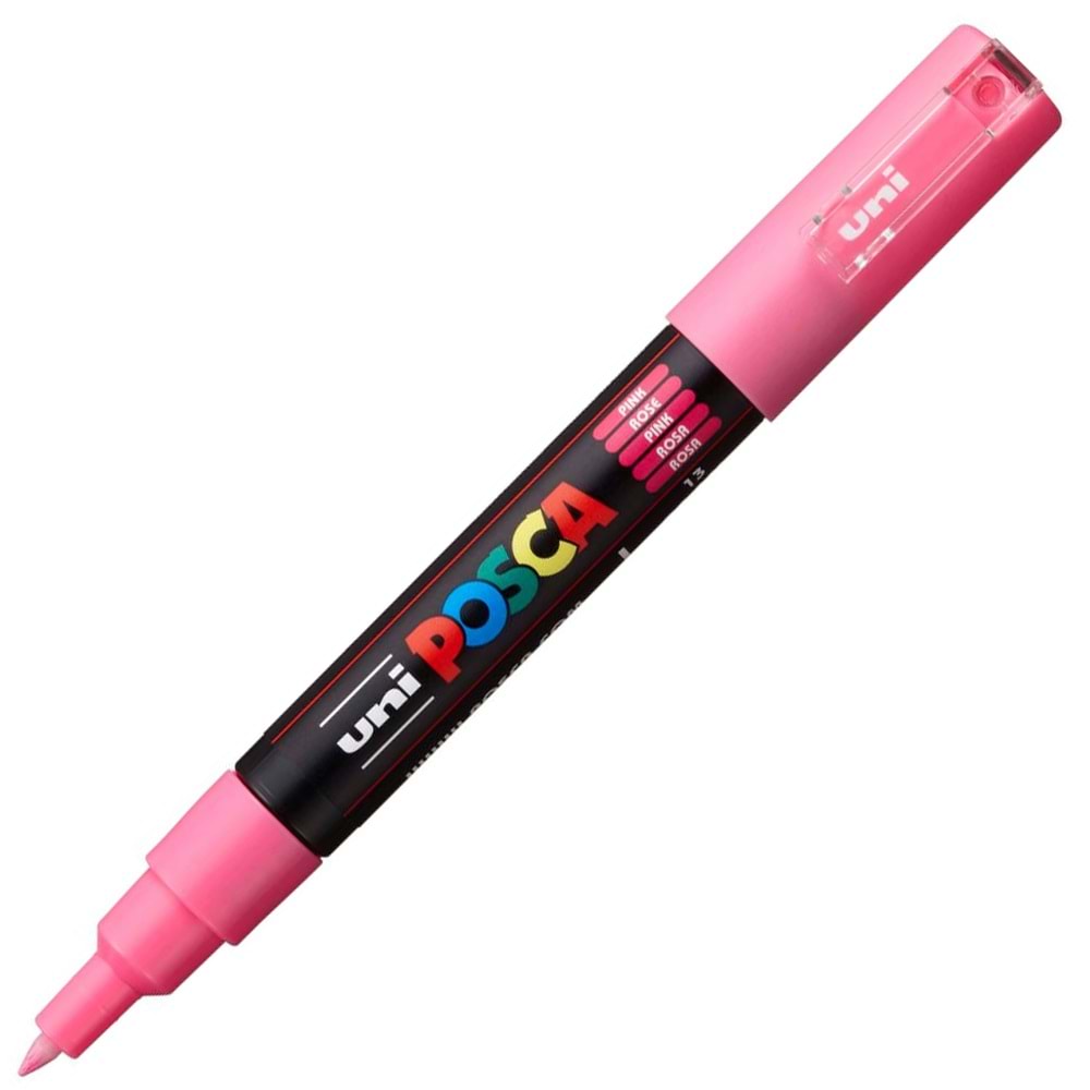 Uni-Ball Posca 0.7 Su Bazlı Poster Markörü Pembe N PC-1M (1 Adet)
