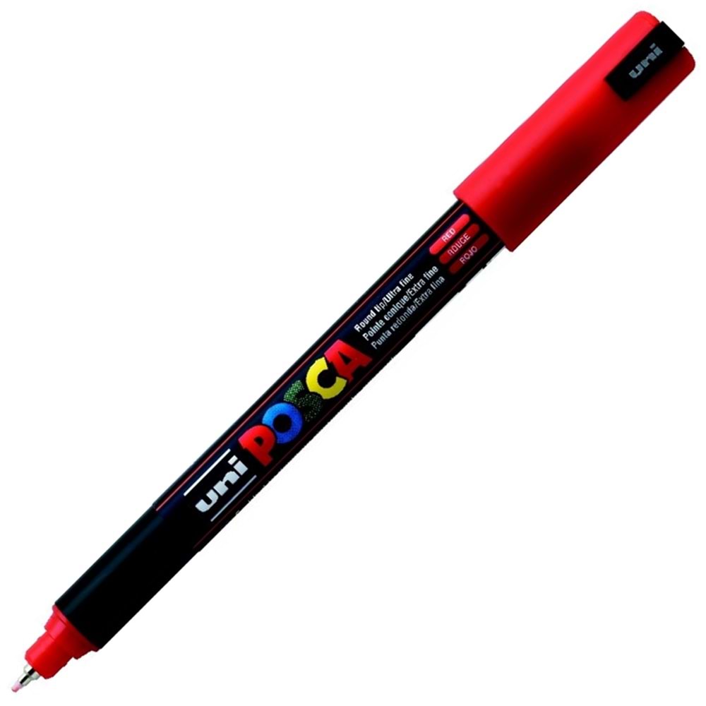 Uni-Ball Markör Posca 0.7 MM Su Bazlı Poster Kırmızı N PC-1MR (1 Adet)