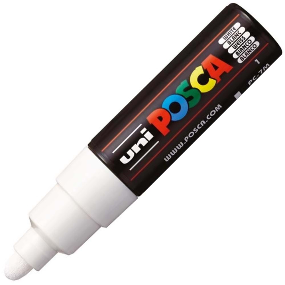 Uni-Ball Posca 4.5-5.5 Su Bazli Poster Markörü Beyaz PC-7M (1 Adet)