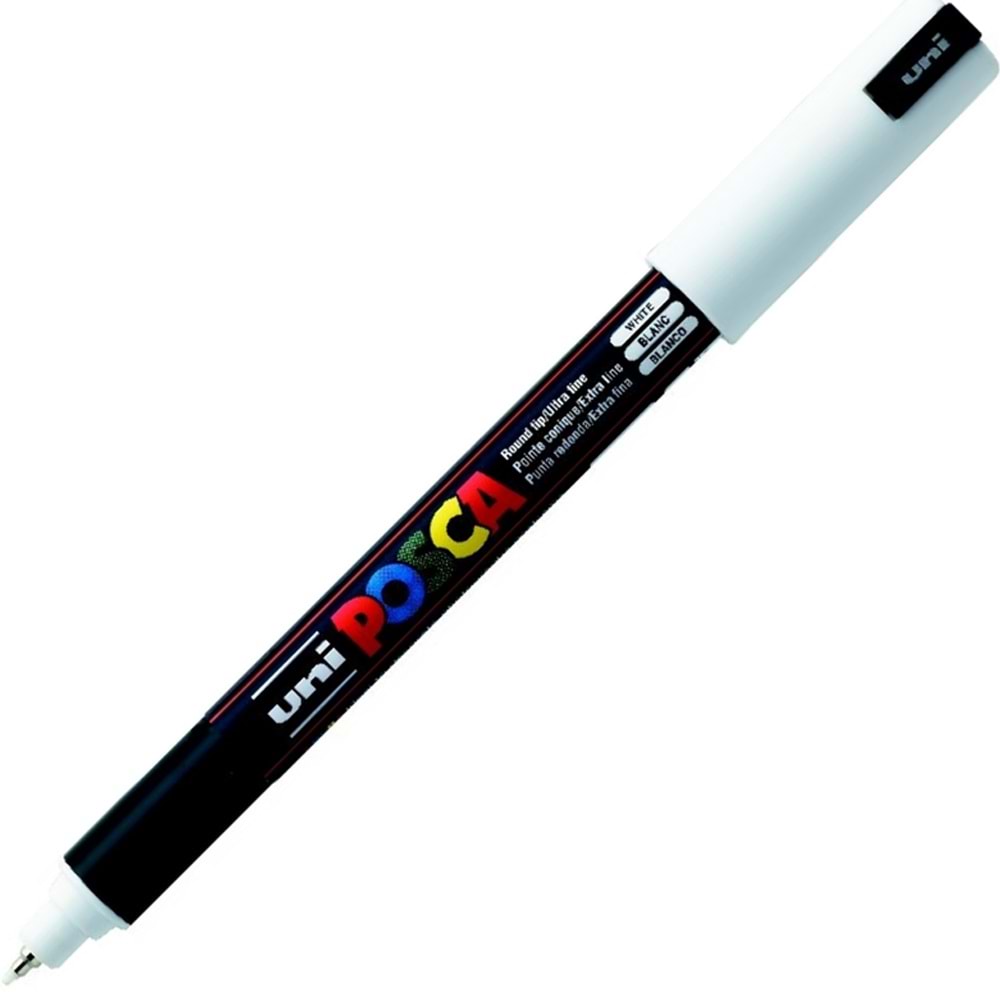 Uni-Ball Markör Posca 0.7 MM Su Bazlı Poster Beyaz N PC-1MR (1 Adet)