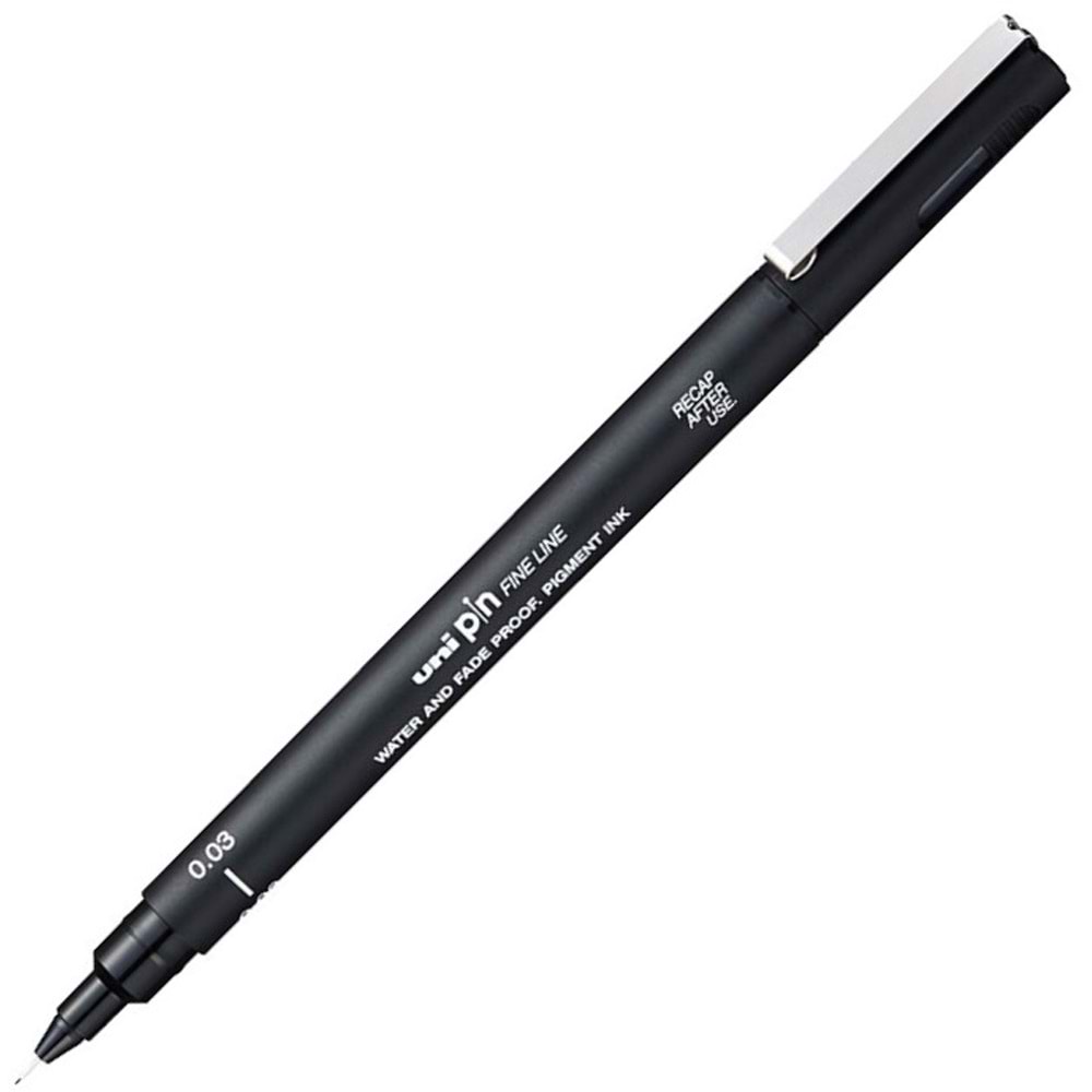 Uni-Ball Çizim Kalemi Akrilik Uçlu Fine Line Pin 0.03 MM Siyah PIN 003-200 (1 Adet)
