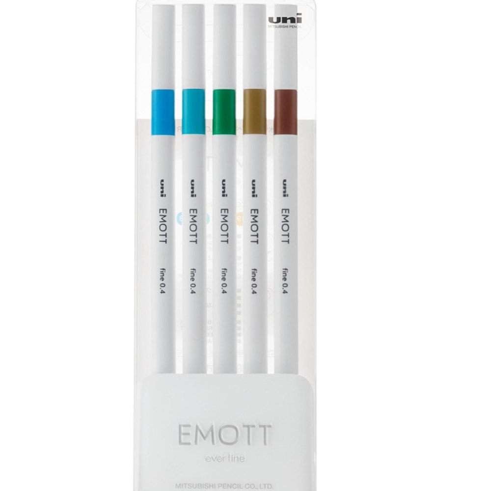 Uni-Ball Akrilik Uçlu Kalem Emott 0.4 MM Fine 5 Li Ada Renk
