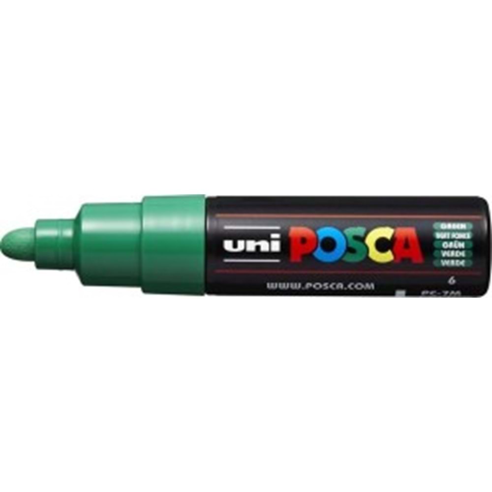 Uni-Ball Posca 4.5-5.5 Su Bazlı Poster Markörü Yeşil PC-7M (1 Adet)