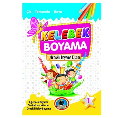 4E Boyama Kitabı Kelebek Örnekli Renkli 32 Syf Karatay Yayınevi