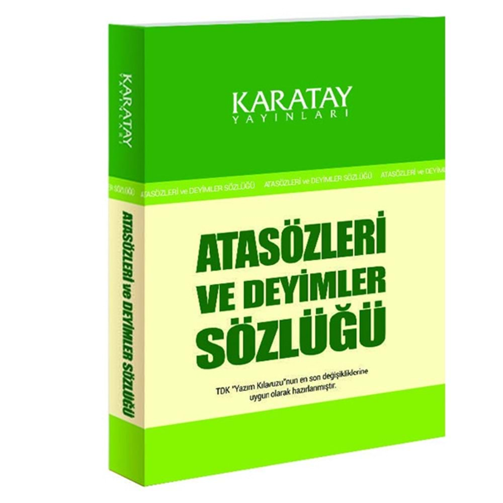 4E Sözlük Atasözleri Ve Değimler 1.Hamur Karton Kapak Karatay Yayınevi