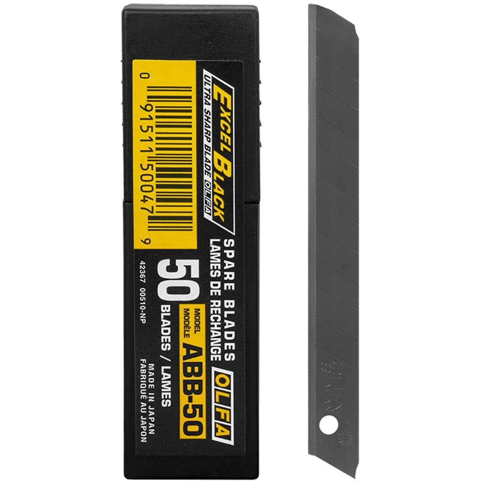 Olfa Maket Bıçağı Yedek Dar Siyah ABB-50 (1 Adet)