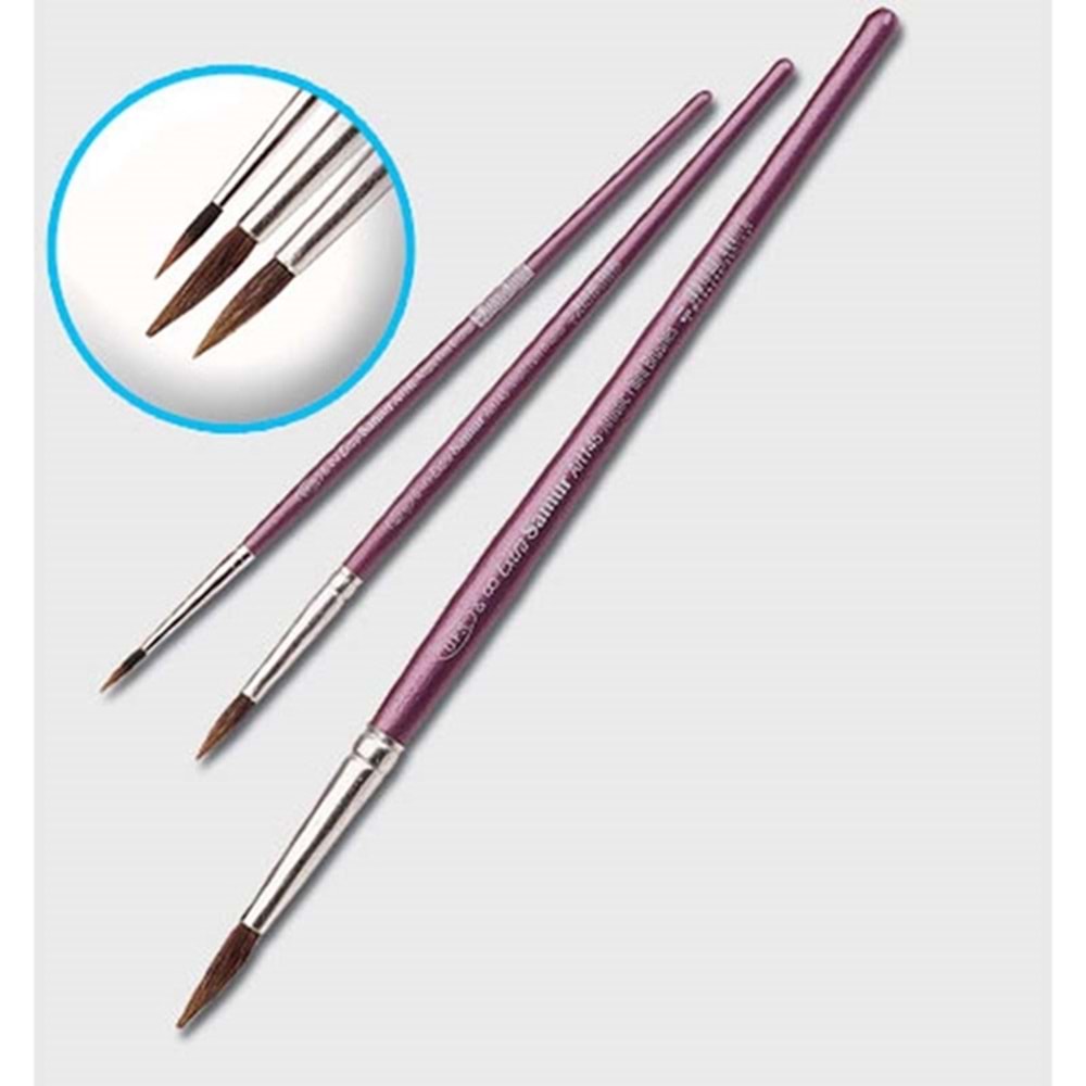 Samur Fırça Sulu Boya Extra Kalem Midilli Kıl 07 (1 Adet)